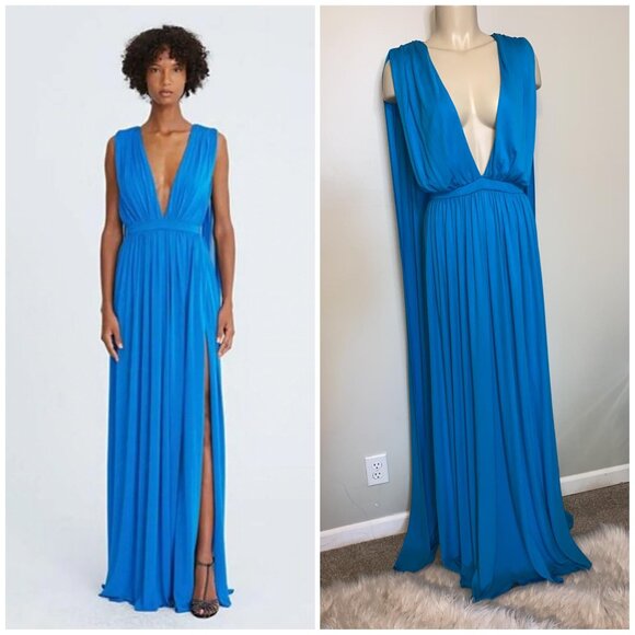 Halston Heritage Dresses & Skirts - Halston Ashley Jersey V Neck Dress, Azure color